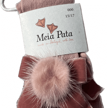 Meia Pata - Kousenbroek met strik en pompon - Roze