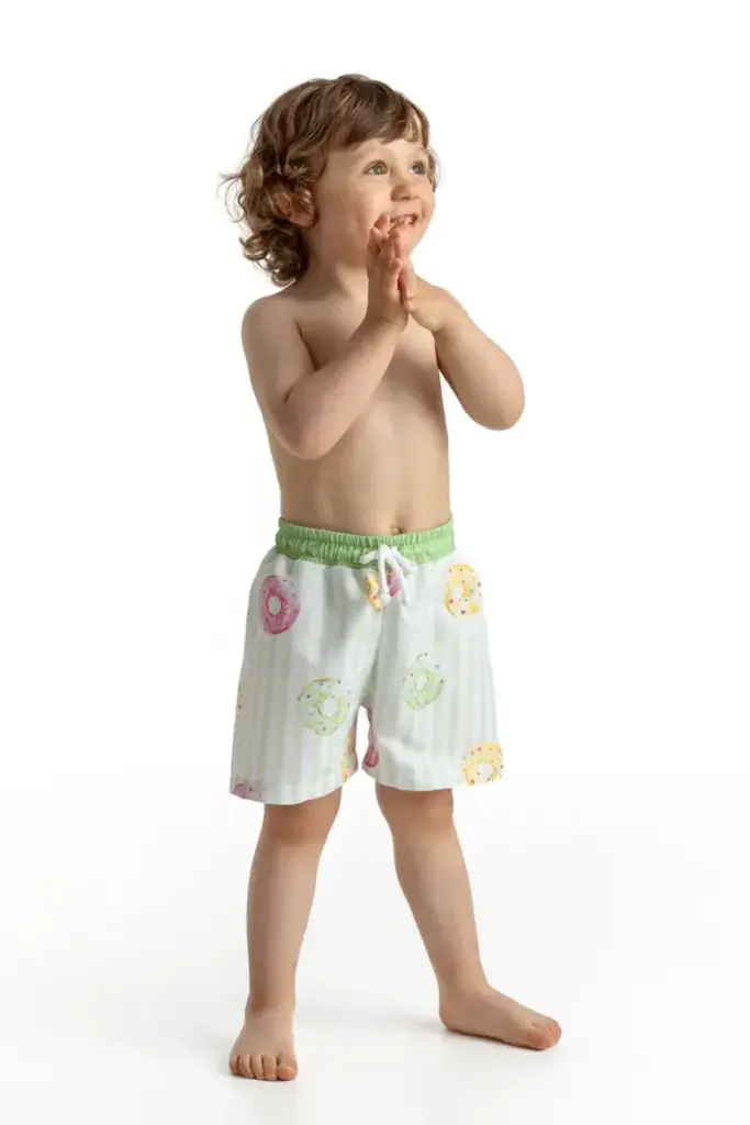 Meia Pata - Zwembroek Trunks - Donuts Green Stripes