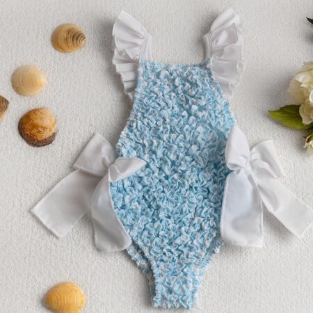 Meia Pata - Zwempak Frilled Swimsuit - Blue Chess