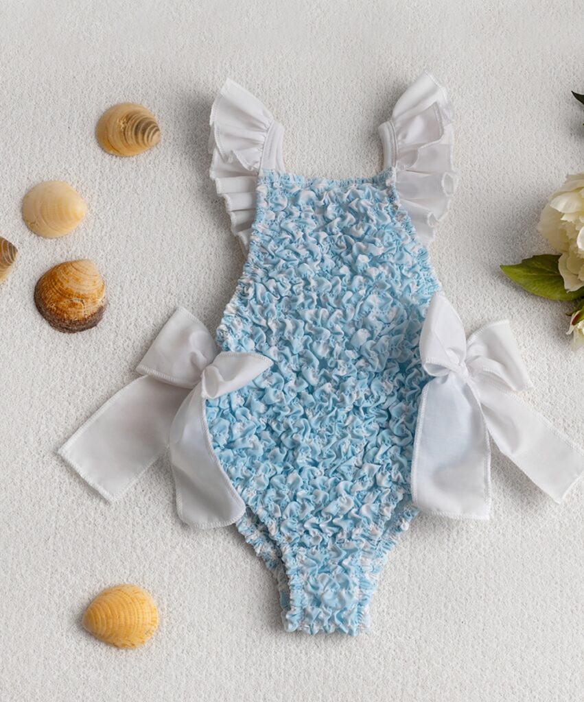 Meia Pata - Zwempak Frilled Swimsuit - Blue Chess