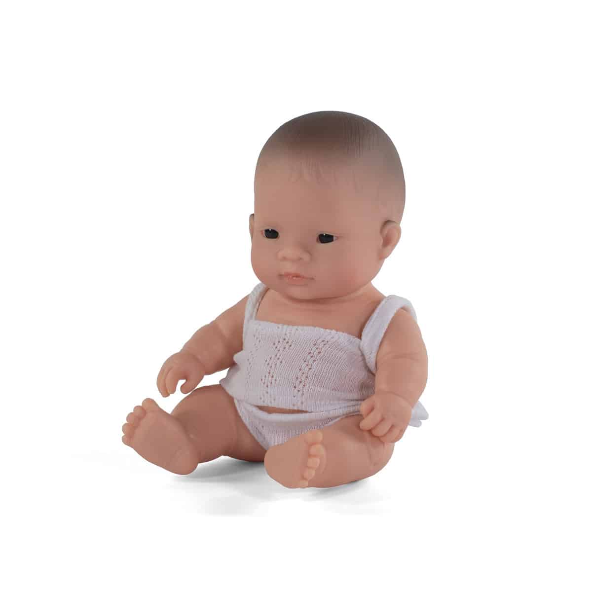 Miniland - BABYPOP AZIATISCHE JONGEN 21cm, met vanillegeur, waterdicht, anatomisch correct, in vinyl, in geschenkdoos. Made in Spain, 10m+