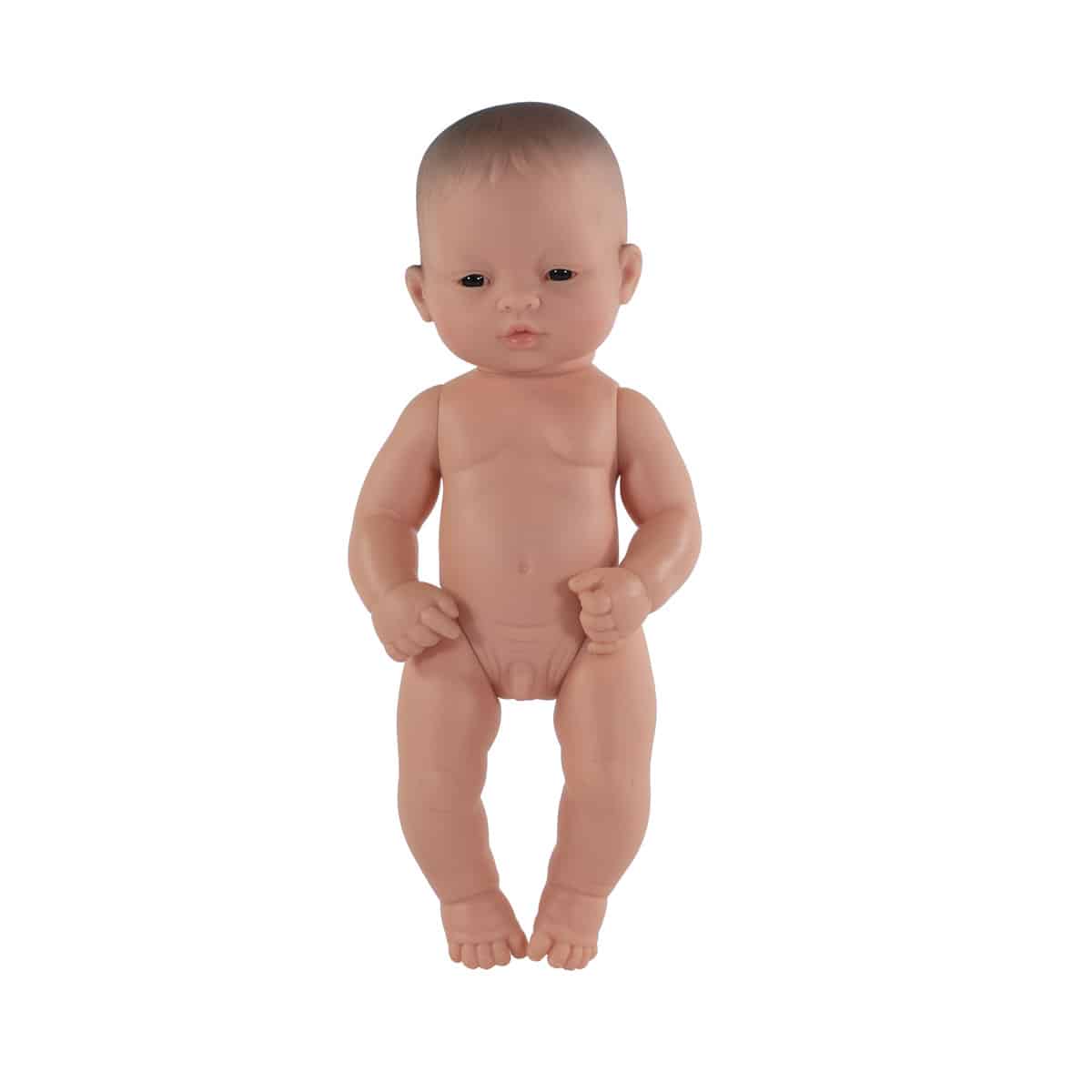 Miniland - BABYPOP AZIATISCHE JONGEN 32cm, met vanillegeur, waterdicht, anatomisch correct, in vinyl. Made in Spain, 10m+