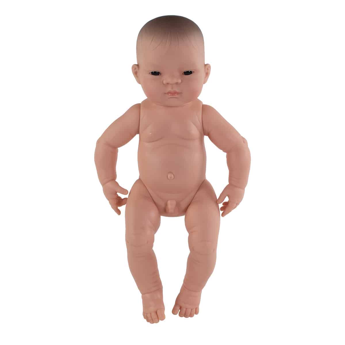 Miniland - BABYPOP AZIATISCHE JONGEN 40cm, met vanillegeur, waterdicht, anatomisch correct, in vinyl. Made in Spain, 10m+