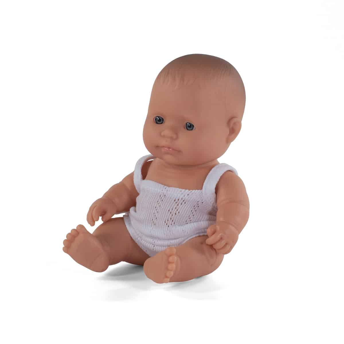 Miniland - BABYPOP EUROPEES MEISJE 21cm, met vanillegeur, waterdicht, anatomisch correct, in vinyl, in geschenkdoos. Made in Spain, 10m+