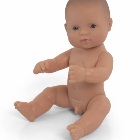 Miniland - BABYPOP EUROPESE JONGEN 32cm, met vanillegeur, waterdicht, anatomisch correct, in vinyl. Made in Spain, 10m+