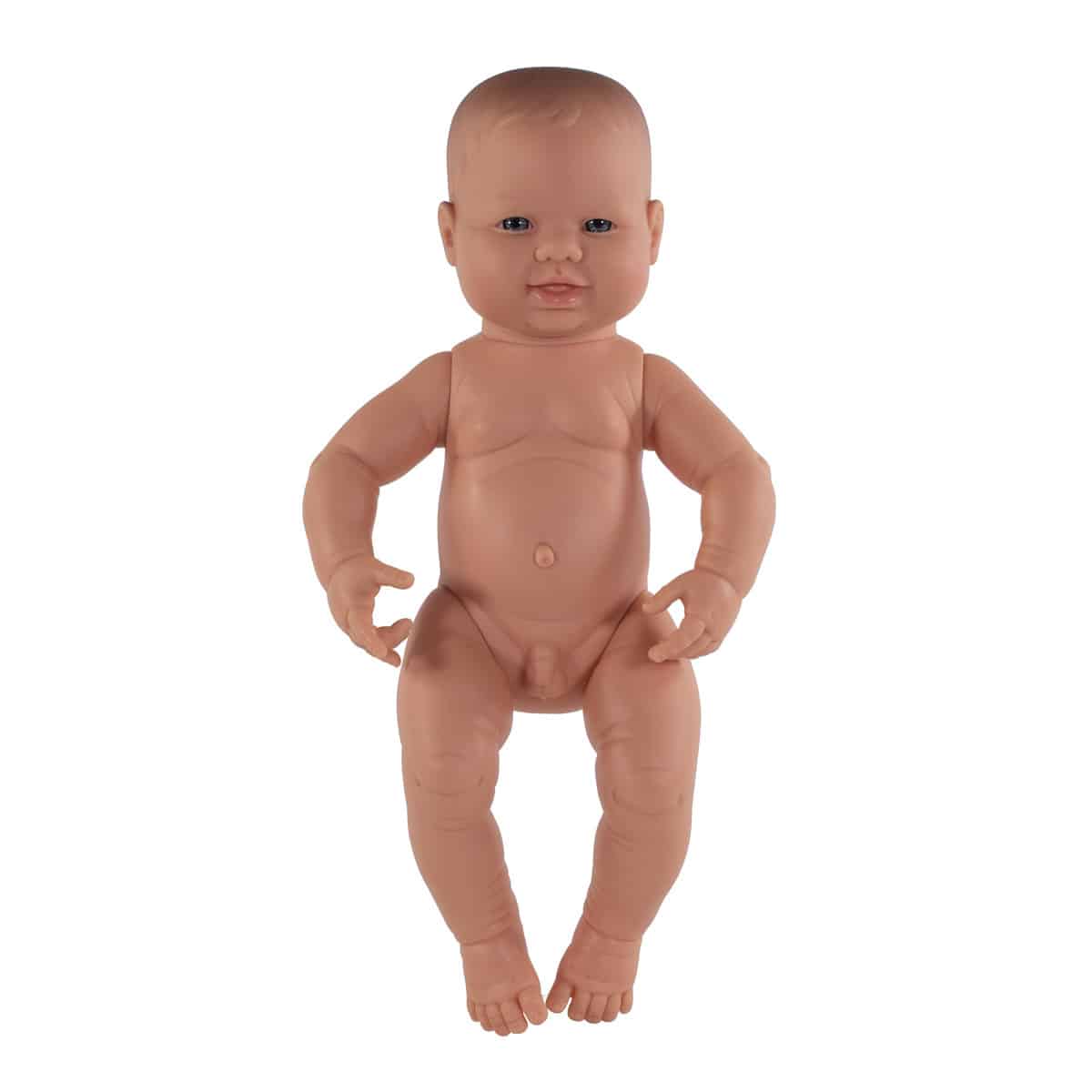 Miniland - BABYPOP EUROPESE JONGEN 40cm, met vanillegeur, waterdicht, anatomisch correct, in vinyl. Made in Spain, 10m+
