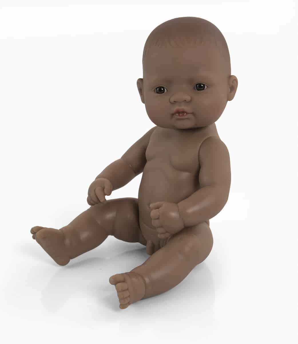 Miniland - BABYPOP LATIJNS-AMERIKAANSE JONGEN 32cm, met vanillegeur, waterdicht, anatomisch correct, in vinyl. Made in Spain, 10m+