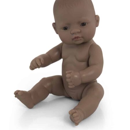 Miniland - BABYPOP LATIJNS-AMERIKAANS MEISJE 32cm, met vanillegeur, waterdicht, anatomisch correct, in vinyl. Made in Spain, 10m+