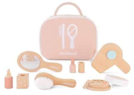 Miniland - BEAUTYCASE 23cm, in hout, 6-delig, 3+
