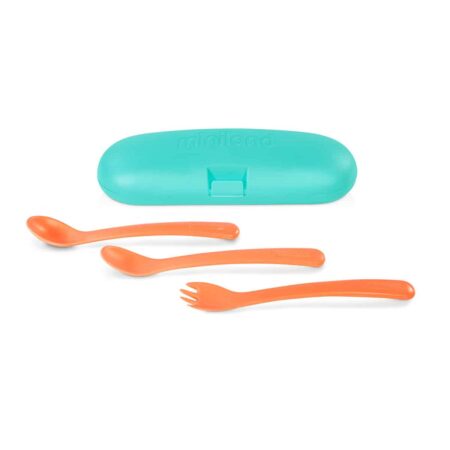 Miniland - BESTEK oranje, mediterraanse collectie, in doosje, vaatwasmachinebestendig, BPA vrij. Made in Spain.