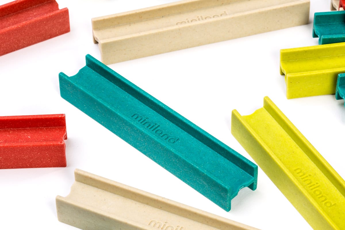 Miniland - BOUWSET 15x21x15cm, STEM, 32-delig, balkje 6x3cm, in zakje, 2+