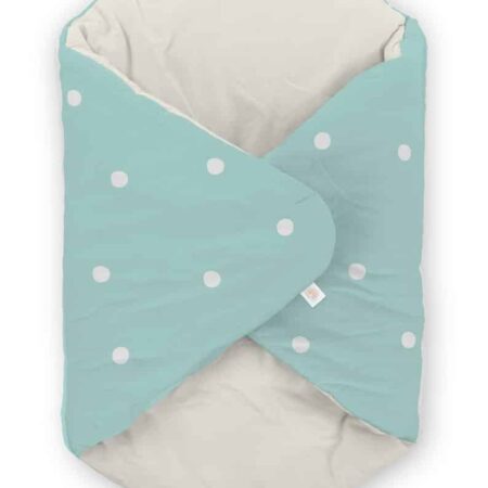 Miniland - DEKENTJE voor POPPEN AQUA 56x45x3cm, katoen, turkoois, 3+