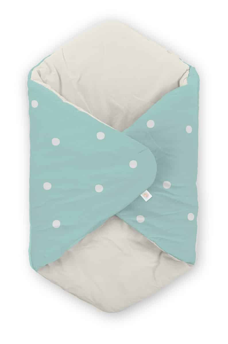 Miniland - DEKENTJE voor POPPEN AQUA 56x45x3cm, katoen, turkoois, 3+