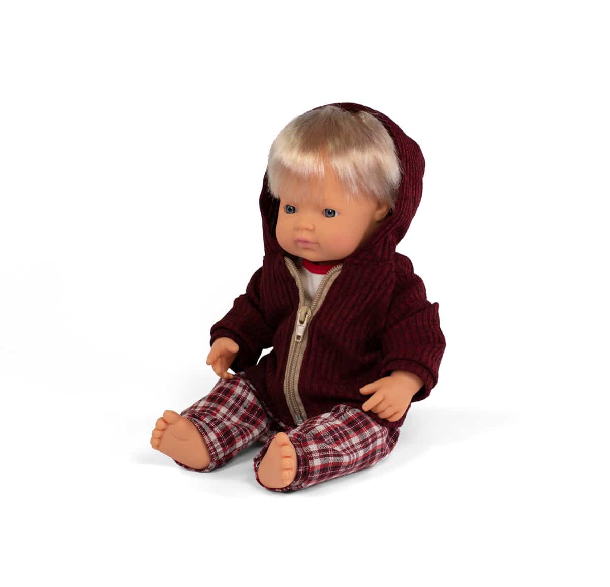 Miniland - POP EUROPESE JONGEN met KLEERTJES 38cm, met vanillegeur, waterdicht, anatomisch correct, in vinyl, in geschenkdoos. Made in Spain, 3+