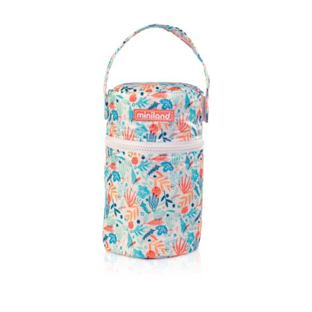 Miniland - THERMOSZAK met 2 potjes (250ml) 22x2x33cm, mediterraanse collectie, BPA vrij. Made in Spain.