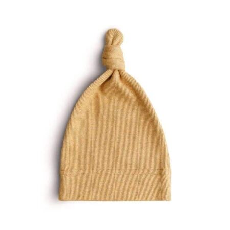 Mushie - Baby Beanie - Mustard Melange