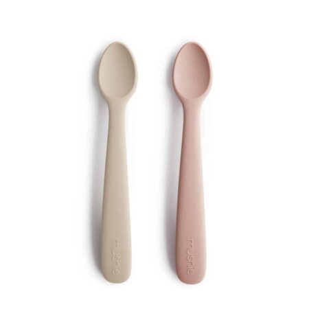 Mushie - Baby Spoon - Blush/Shifting Sand