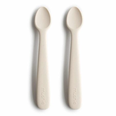Mushie - Baby Spoon - Ivory (2-Pack)