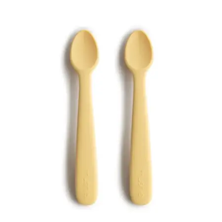 Mushie - Baby Spoon - Pale Daffodil (2-Pack)