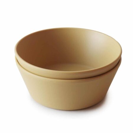 Mushie - Bowls Round - Mosterd (2 Pcs)