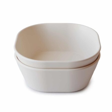 Mushie - Bowls Square - Ivory (2 Pcs)