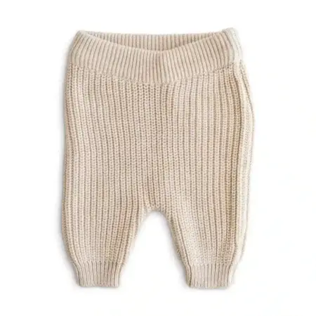 Mushie - Chunky Knit Pants - Beige