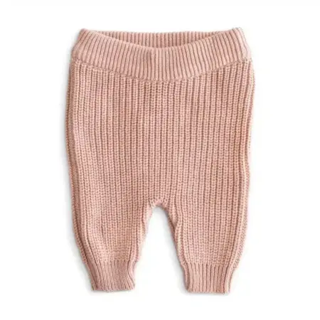 Mushie - Chunky Knit Pants - Blush