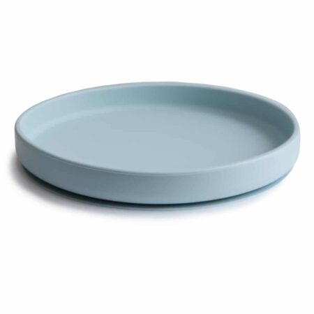 Mushie - Classic Silicone Plate - Powder Blue