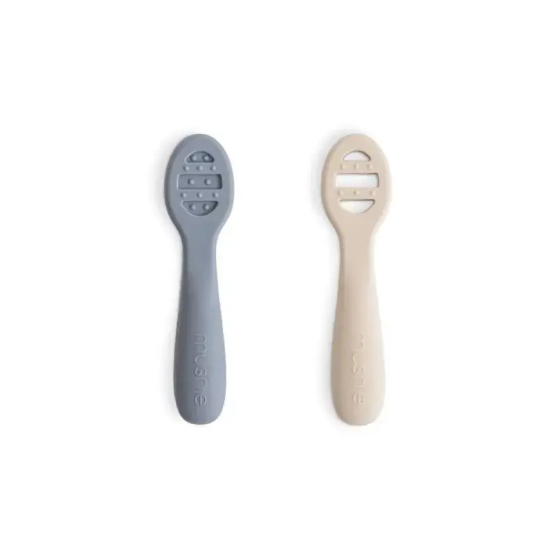 Mushie - First Feeding Baby Spoon - Tradewinds/Shifting Sand