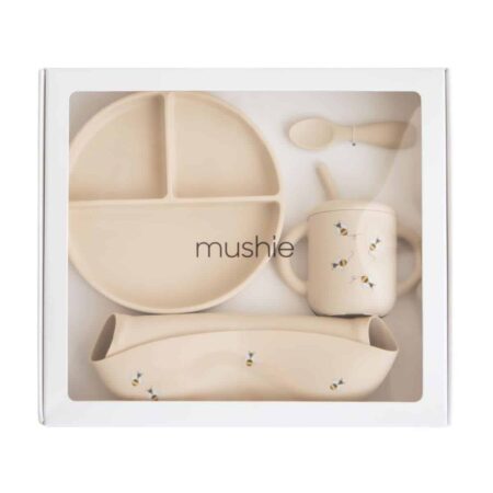 Mushie - Giftbox - Feeding Toddler Set - Bee