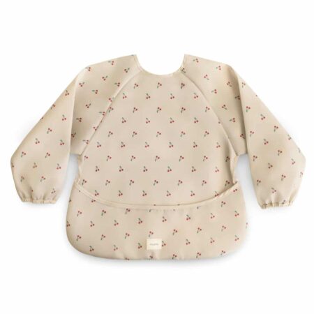 Mushie - Long Sleeve Bib - Cherries