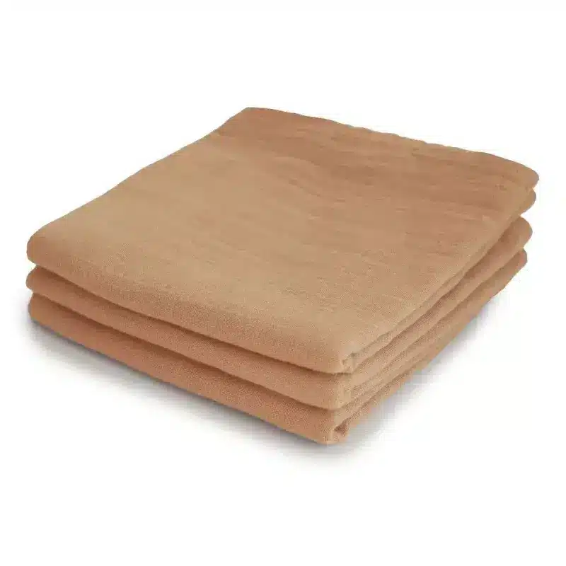 Mushie - Muslin Cloth 3-Pack - Fall Yellow