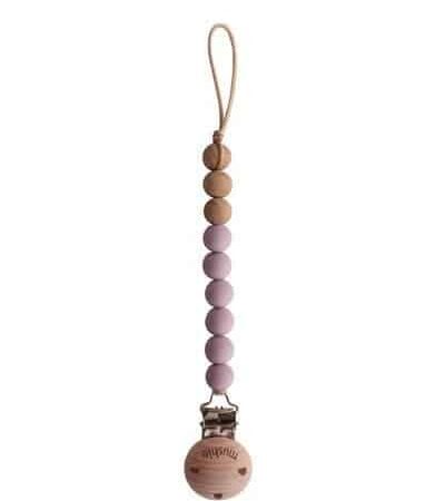 Mushie - Pacifier Clip Eva - Mauve