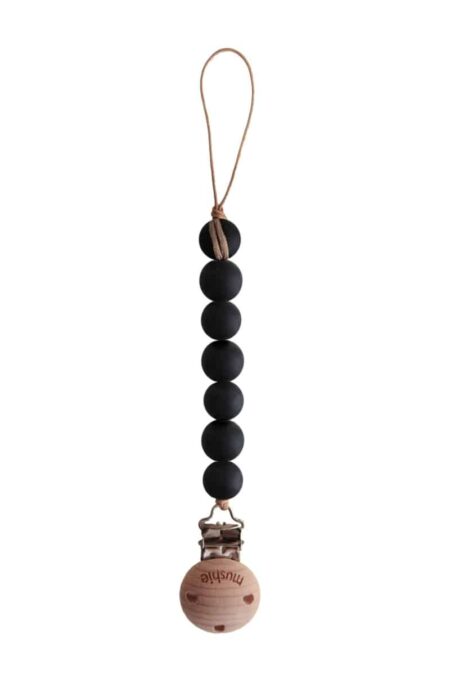 Mushie - Pacifier Clip Halo - Black