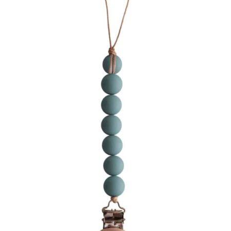 Mushie - Pacifier Clip Halo - Cadet Blue