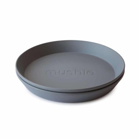 Mushie - Plates Round - Smoke (2 Pcs)