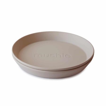 Mushie - Plates Round - Vanilla (2 Pcs)