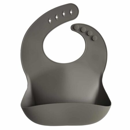 Mushie - Silicone Bib - Dove Grey