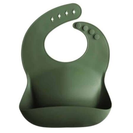 Mushie - Silicone Bib - Forrest Green