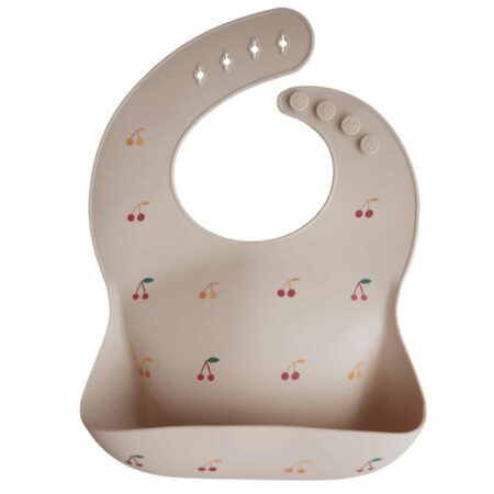 Mushie - Silicone Bibs - Cherries