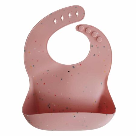 Mushie - Silicone Bibs - Pink Confetti