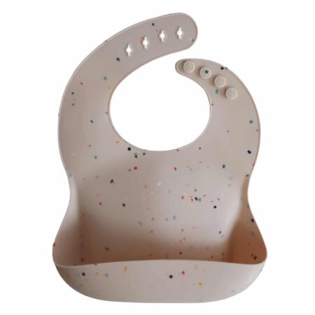 Mushie - Silicone Bibs - Vanille Confetti