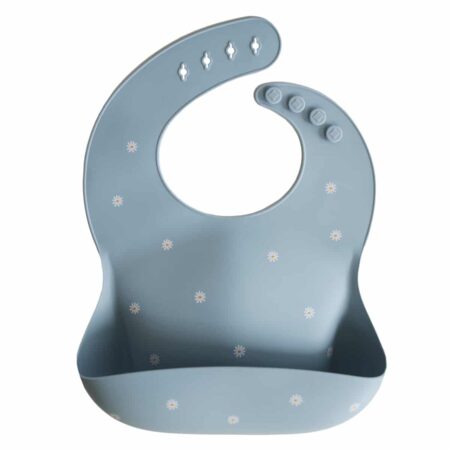 Mushie - Silicone Bibs - White Daisy