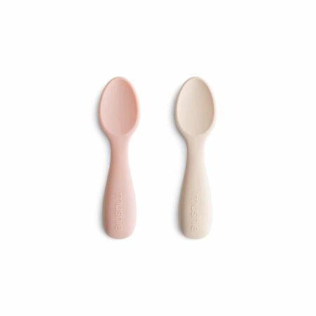 Mushie - Starter Baby Spoon - Blush/Shifting Sand