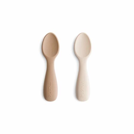 Mushie - Starter Baby Spoon - Natural/Shifting Sand