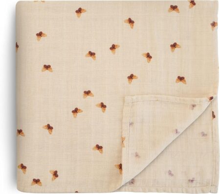Mushie - Swaddle - Butterflies - 120Cm X 120Cm