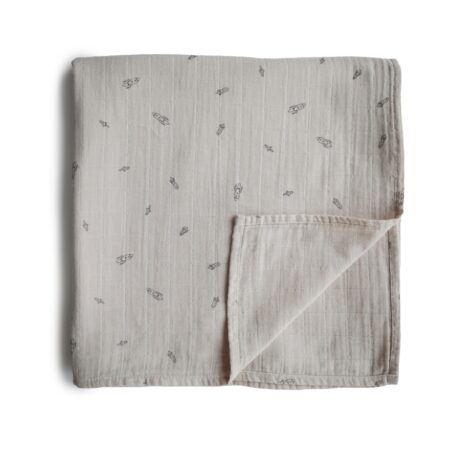 Mushie - Swaddle - Rocket Ship
