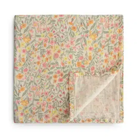 Mushie - Swaddle - Pastel Blooms - 120Cm X 120Cm