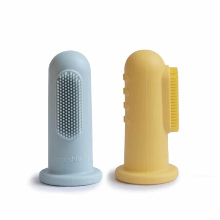 Mushie - Toothbrush - Powder Blue+Pale Daffodil