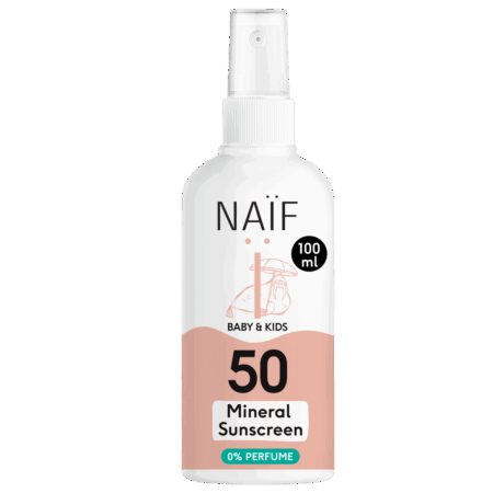 Naïf - Minerale Zonnebrandspray voor Baby & Kids SPF50 100ml 0% parfum
